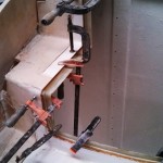 gluing port engine door supports in